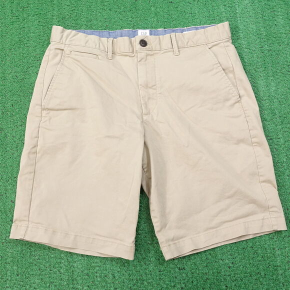 GAP BEIGE TAN KHAKI CHINO SHORTS MENS SIZE 32 - Picture 1 of 7